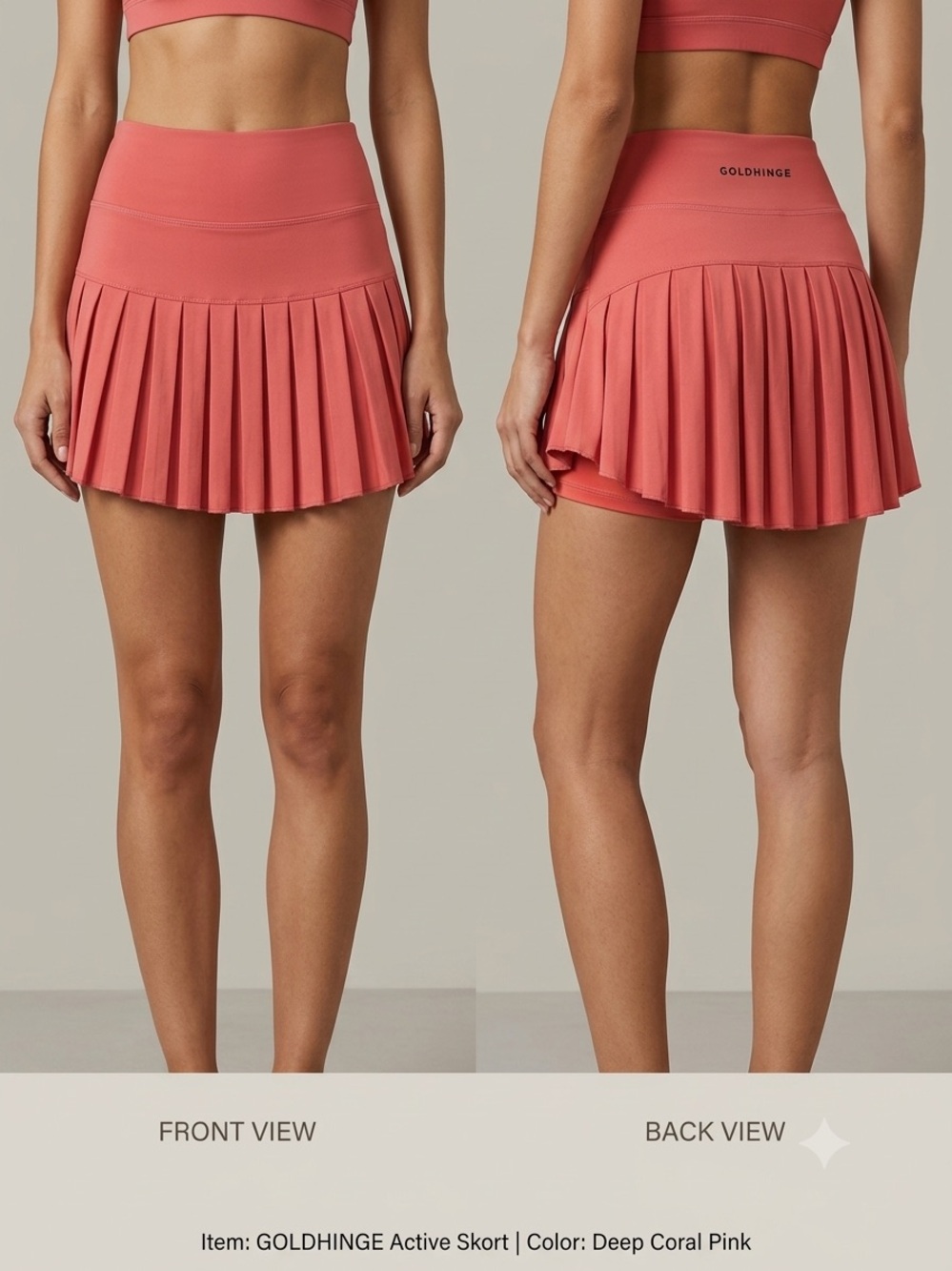Goldhinge Women’s Pink and Red Tennis Skirt Mini Lined Built in Shorts Size XS